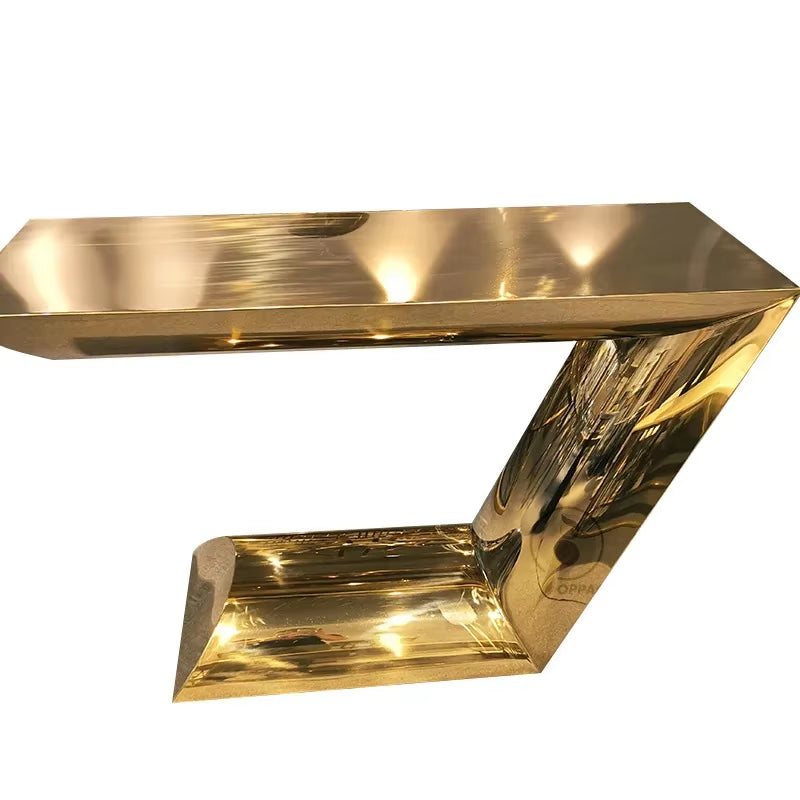 Entrance Hall Cabinet, Entrance Cabinet, Stainless Steel Rock Slab Entrance Table, Bright Entrance Platform