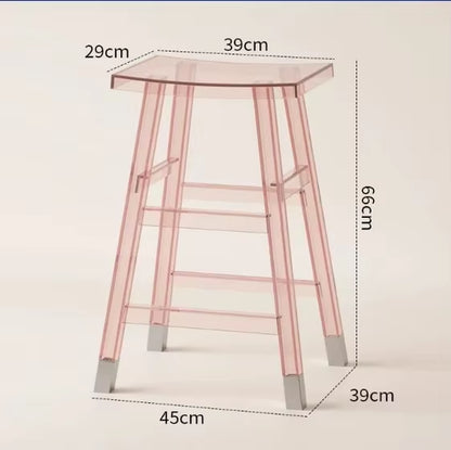Transparent Acrylic Bar Stool Cashier Chair Milk Tea Shop High Stool Island High Dining Chair Coffee Shop Negotiation Chairs