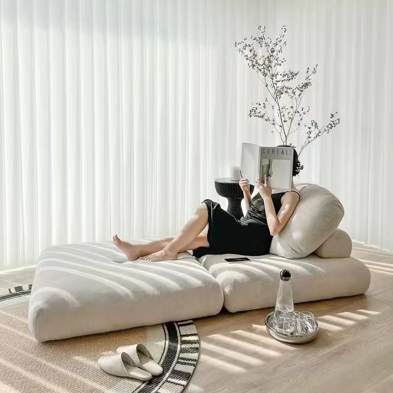 Foldable Living Room Sofa Bed Comfortable Single Sofas Folding Lazy Relax Pliable Sofa Multifunctional Pull Out Convertible Beds