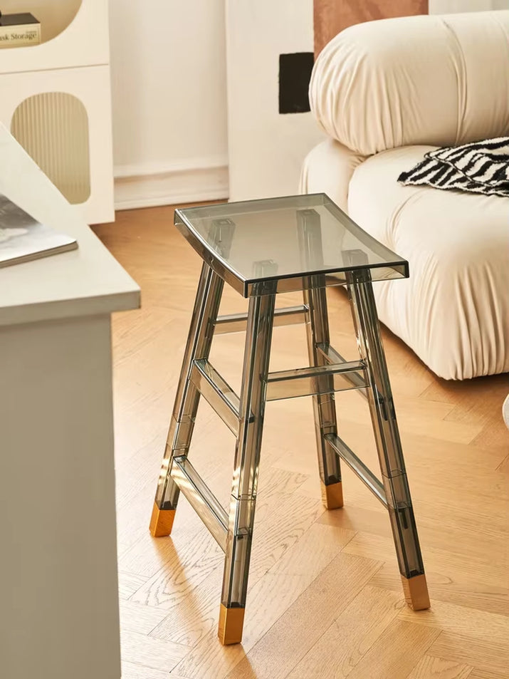 Transparent Acrylic Bar Stool Cashier Chair Milk Tea Shop High Stool Island High Dining Chair Coffee Shop Negotiation Chairs