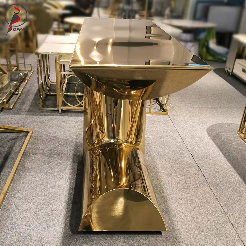 Entrance Hall Cabinet, Entrance Cabinet, Stainless Steel Rock Slab Entrance Table, Bright Entrance Platform