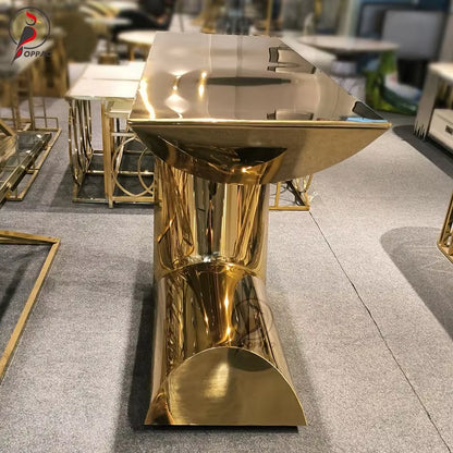 Entrance Hall Cabinet, Entrance Cabinet, Stainless Steel Rock Slab Entrance Table, Bright Entrance Platform