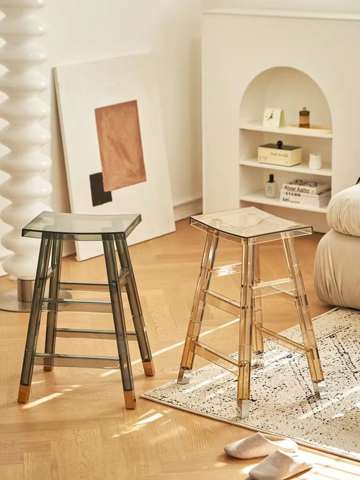 Transparent Acrylic Bar Stool Cashier Chair Milk Tea Shop High Stool Island High Dining Chair Coffee Shop Negotiation Chairs