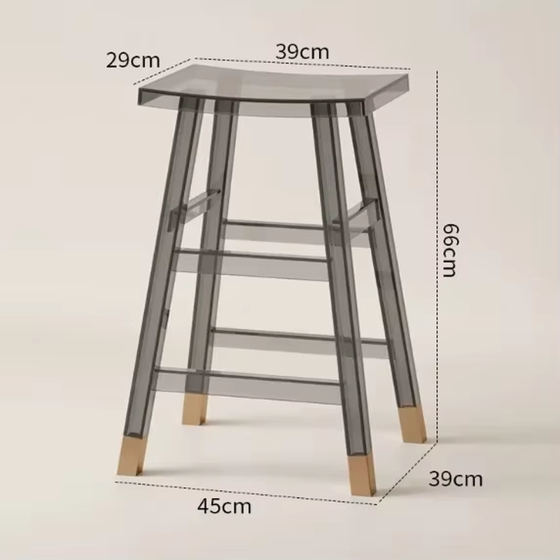 Transparent Acrylic Bar Stool Cashier Chair Milk Tea Shop High Stool Island High Dining Chair Coffee Shop Negotiation Chairs
