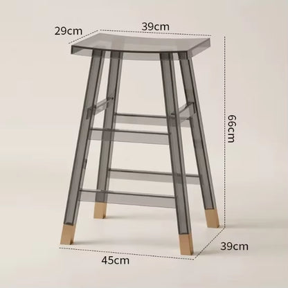 Transparent Acrylic Bar Stool Cashier Chair Milk Tea Shop High Stool Island High Dining Chair Coffee Shop Negotiation Chairs