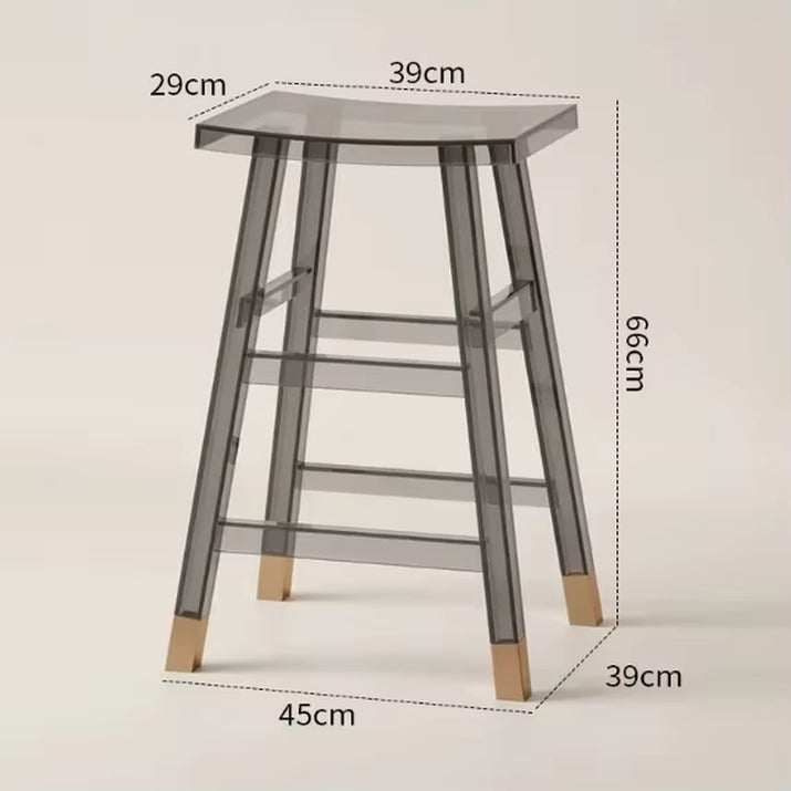 Transparent Acrylic Bar Stool Cashier Chair Milk Tea Shop High Stool Island High Dining Chair Coffee Shop Negotiation Chairs
