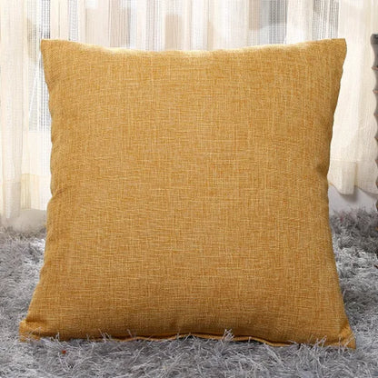 2Pcs Set Linen Pillow Covers 18X18Inch Burlap Beige Throw Pillows Cover for Couch Living Room Bench Patio Floor Linen Home Decor