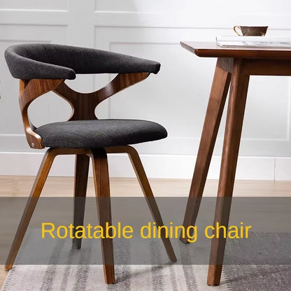 Solid Wood Dining Chair Office Chair Rotatable Nordic Modern Home Living Room Chair Furniture Home JY1821 Sillas Para Comedor