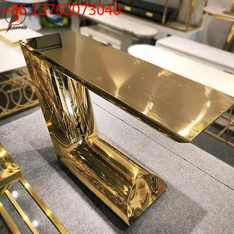 Entrance Hall Cabinet, Entrance Cabinet, Stainless Steel Rock Slab Entrance Table, Bright Entrance Platform