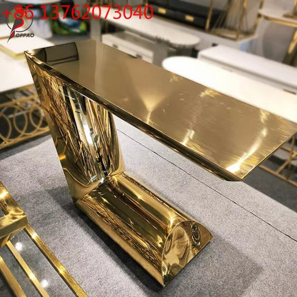 Entrance Hall Cabinet, Entrance Cabinet, Stainless Steel Rock Slab Entrance Table, Bright Entrance Platform