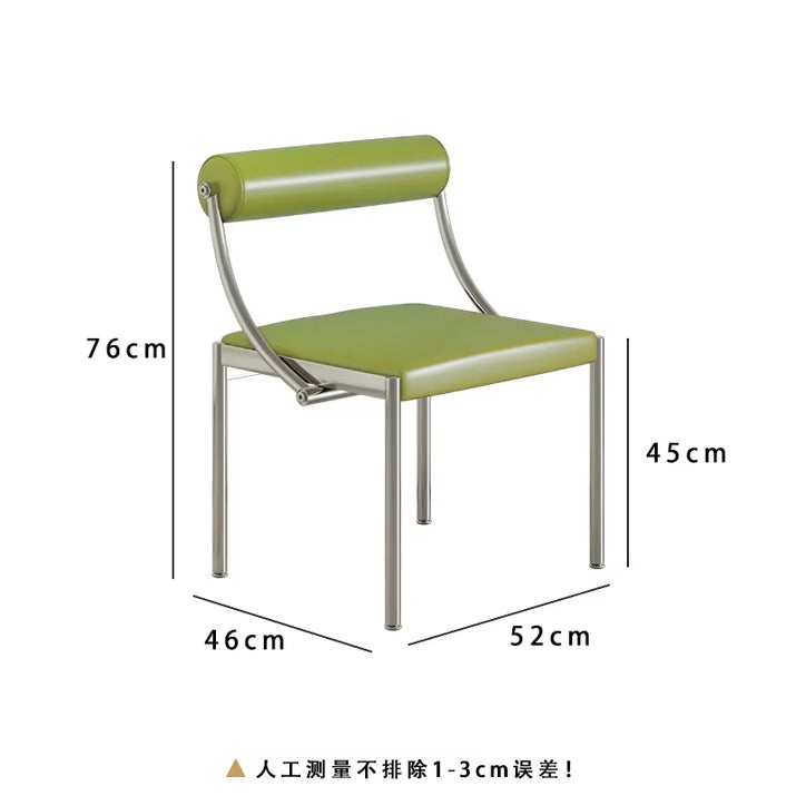 Art Design Simple Dining Chair, Retro Style, Stainless Steel Internet Celebrity Makeup Chair, Living Room Shop Decoration Chair