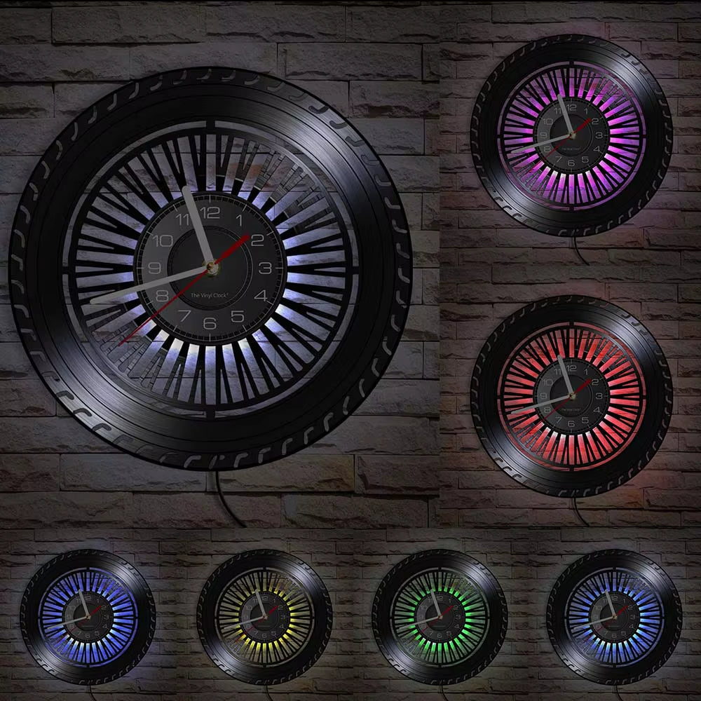 Auto Repair Shop Wall Sign Decorative Modern Wall Clock Car Mechanic Service Workshop Vinyl Record Clock Garage Repairman Gift