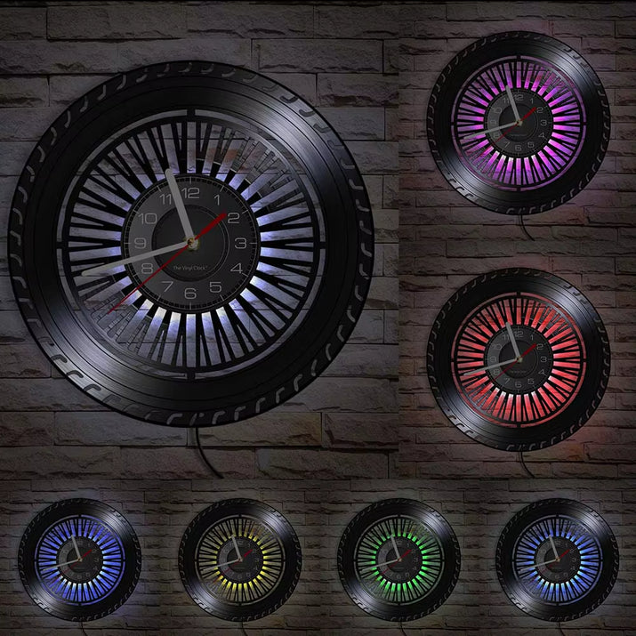 Auto Repair Shop Wall Sign Decorative Modern Wall Clock Car Mechanic Service Workshop Vinyl Record Clock Garage Repairman Gift