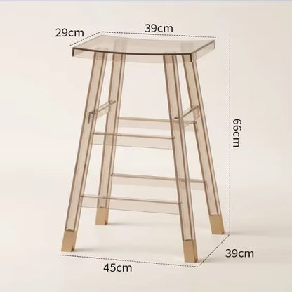 Transparent Acrylic Bar Stool Cashier Chair Milk Tea Shop High Stool Island High Dining Chair Coffee Shop Negotiation Chairs