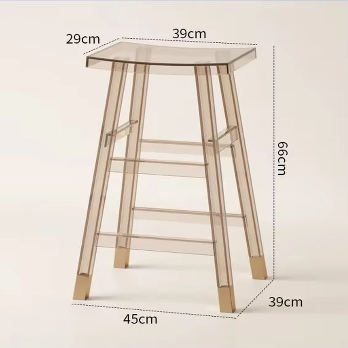 Transparent Acrylic Bar Stool Cashier Chair Milk Tea Shop High Stool Island High Dining Chair Coffee Shop Negotiation Chairs