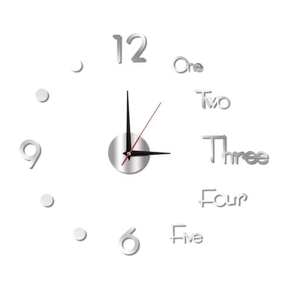 3D Wall Clock Luminous Frameless Wall Clocks DIY Digital Clock Stickers Silent Clock for Home Living Room Decor