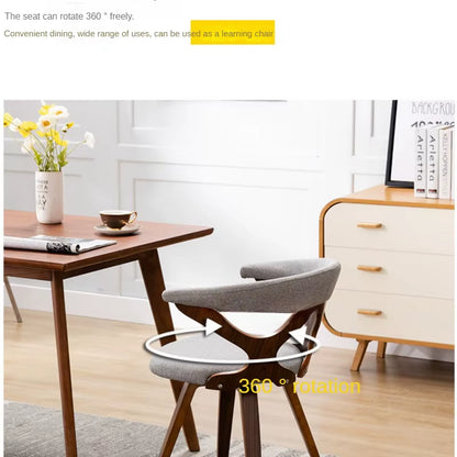 Solid Wood Dining Chair Office Chair Rotatable Nordic Modern Home Living Room Chair Furniture Home JY1821 Sillas Para Comedor