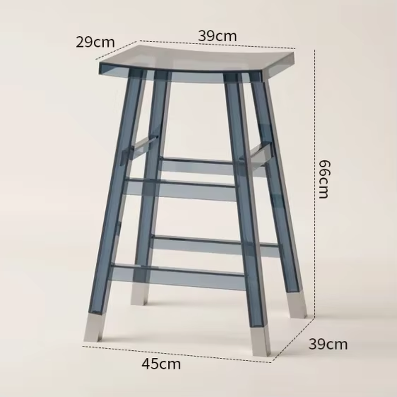 Transparent Acrylic Bar Stool Cashier Chair Milk Tea Shop High Stool Island High Dining Chair Coffee Shop Negotiation Chairs