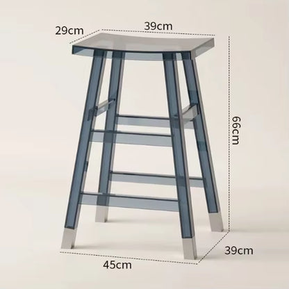 Transparent Acrylic Bar Stool Cashier Chair Milk Tea Shop High Stool Island High Dining Chair Coffee Shop Negotiation Chairs