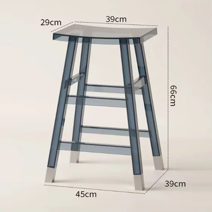 Transparent Acrylic Bar Stool Cashier Chair Milk Tea Shop High Stool Island High Dining Chair Coffee Shop Negotiation Chairs