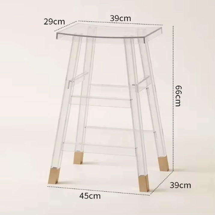 Transparent Acrylic Bar Stool Cashier Chair Milk Tea Shop High Stool Island High Dining Chair Coffee Shop Negotiation Chairs