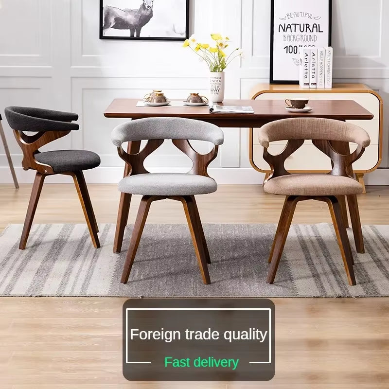 Solid Wood Dining Chair Office Chair Rotatable Nordic Modern Home Living Room Chair Furniture Home JY1821 Sillas Para Comedor