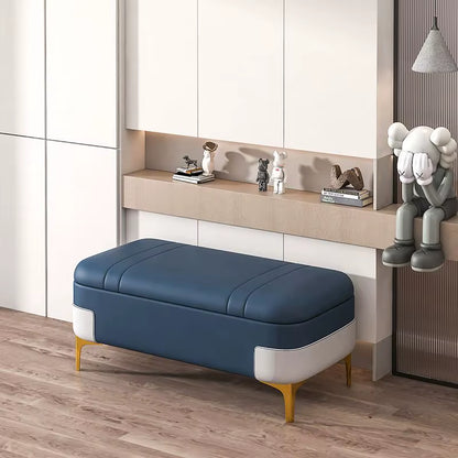 Nordic Storage Ottoman Bench Large Capacity Changing Shoes Stool Organizer Box Comfortable Footrest Ottoman Sofa Bench Doorstep