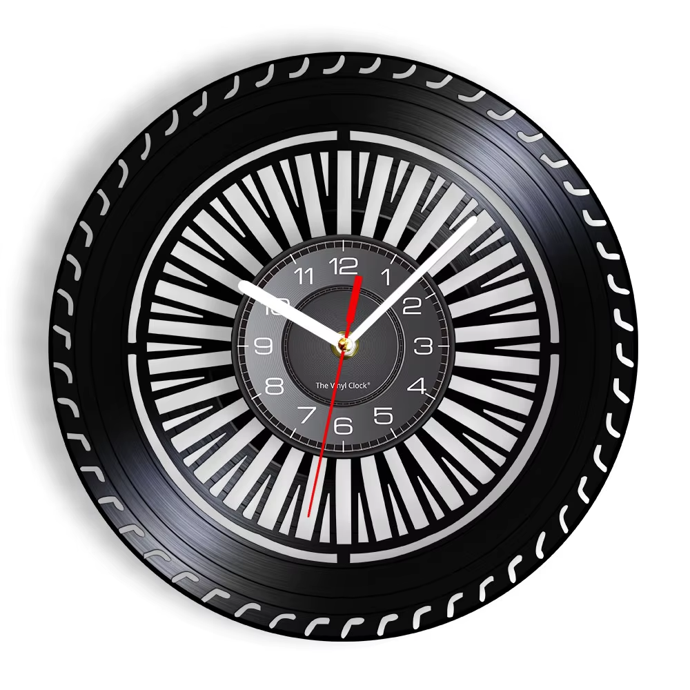 Auto Repair Shop Wall Sign Decorative Modern Wall Clock Car Mechanic Service Workshop Vinyl Record Clock Garage Repairman Gift