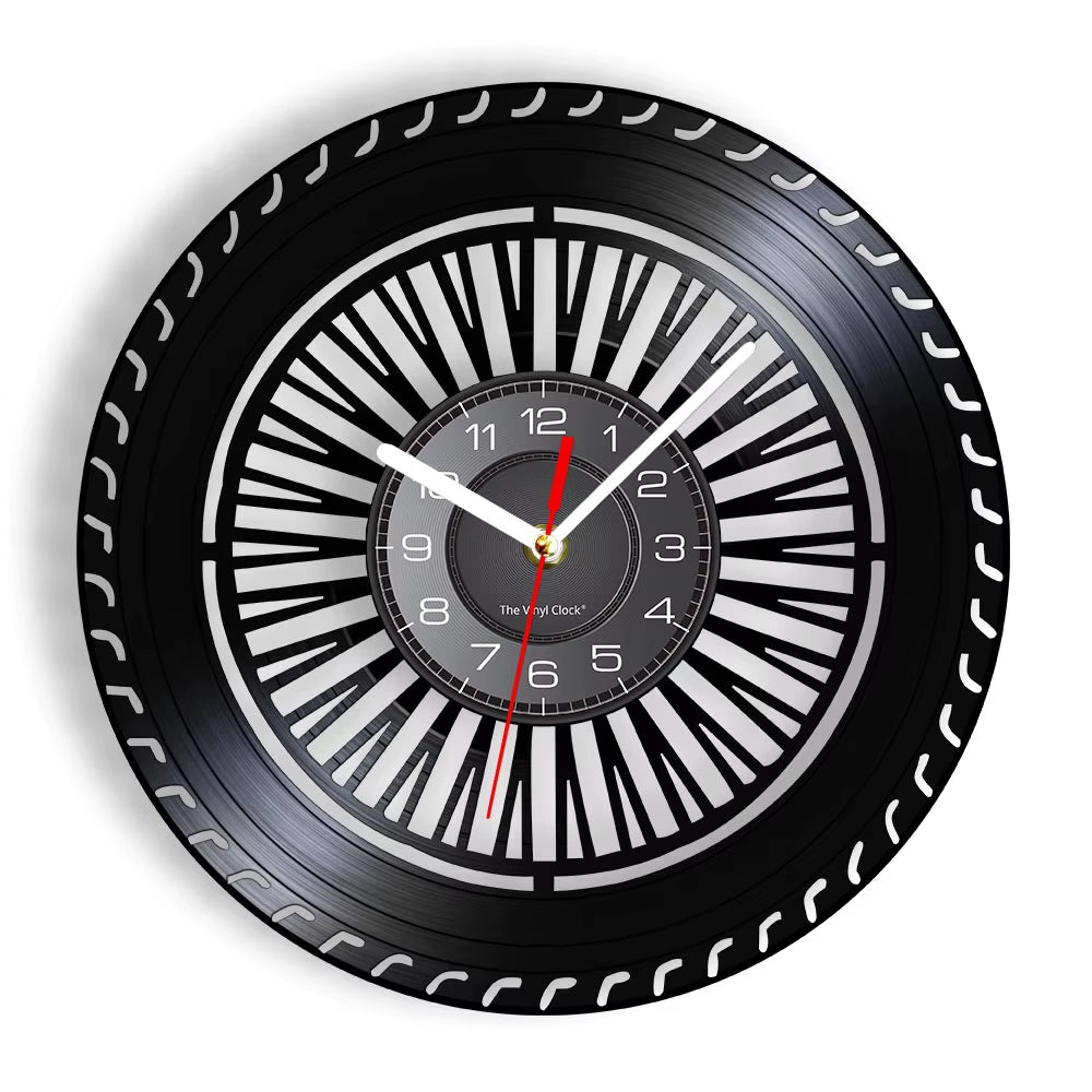 Auto Repair Shop Wall Sign Decorative Modern Wall Clock Car Mechanic Service Workshop Vinyl Record Clock Garage Repairman Gift