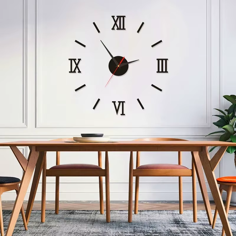 3D Wall Clock Luminous Frameless Wall Clocks DIY Digital Clock Stickers Silent Clock for Home Living Room Decor