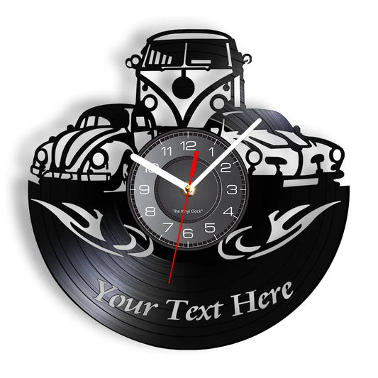 Classic Vintage Retro Car with Road Mark Wall Art Wall Clock Sports Automobile Racecar Vinyl Record Wall Clock Car Lovers Gift