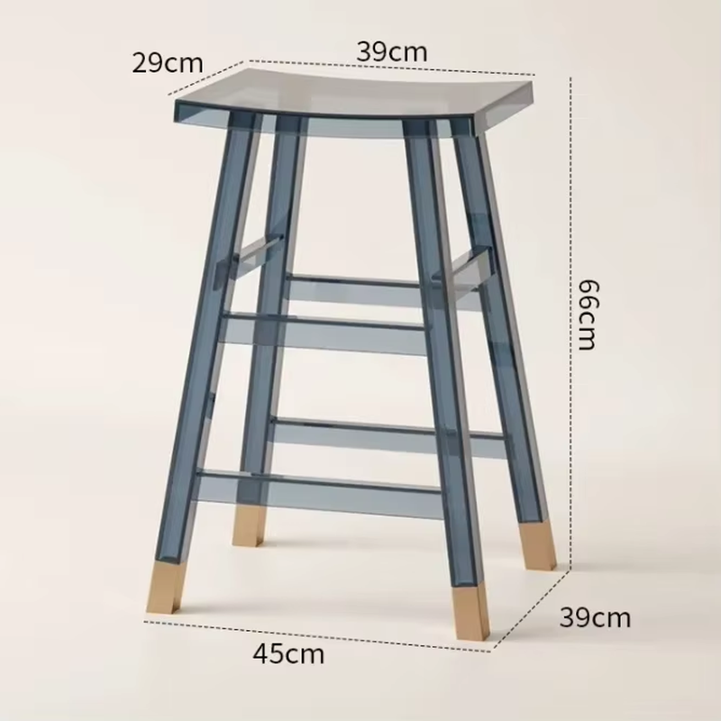 Transparent Acrylic Bar Stool Cashier Chair Milk Tea Shop High Stool Island High Dining Chair Coffee Shop Negotiation Chairs