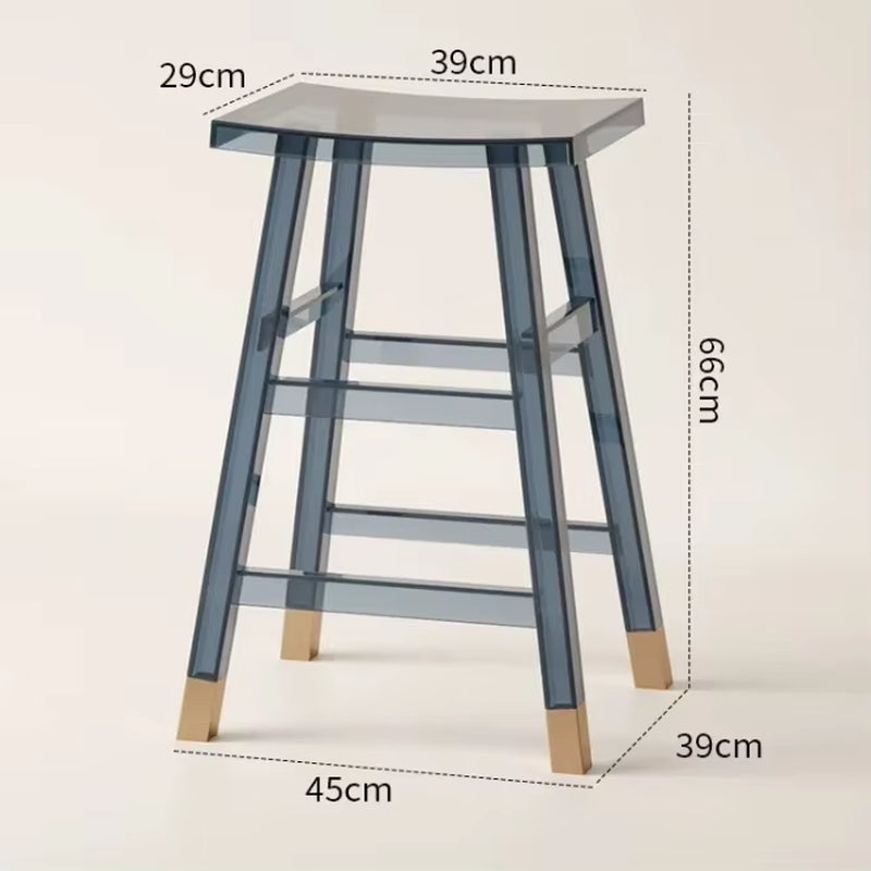 Transparent Acrylic Bar Stool Cashier Chair Milk Tea Shop High Stool Island High Dining Chair Coffee Shop Negotiation Chairs