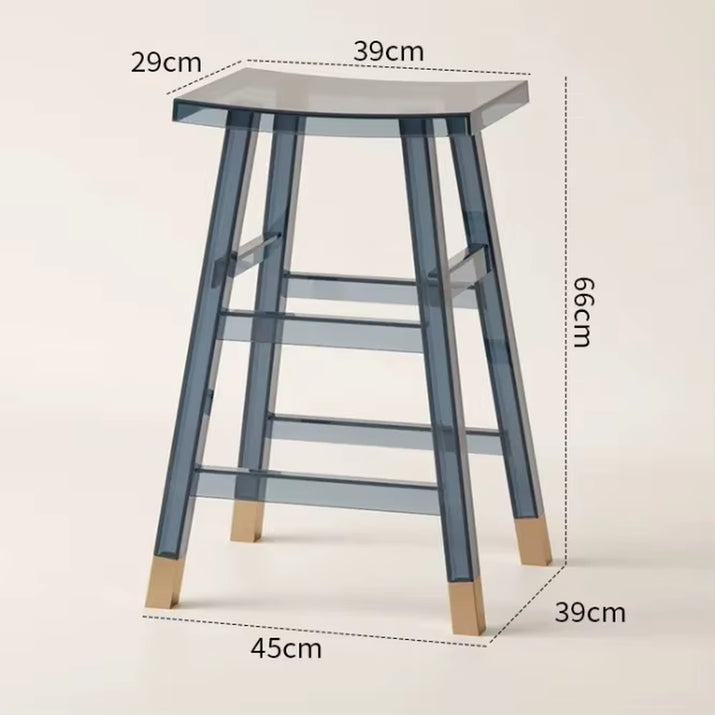 Transparent Acrylic Bar Stool Cashier Chair Milk Tea Shop High Stool Island High Dining Chair Coffee Shop Negotiation Chairs