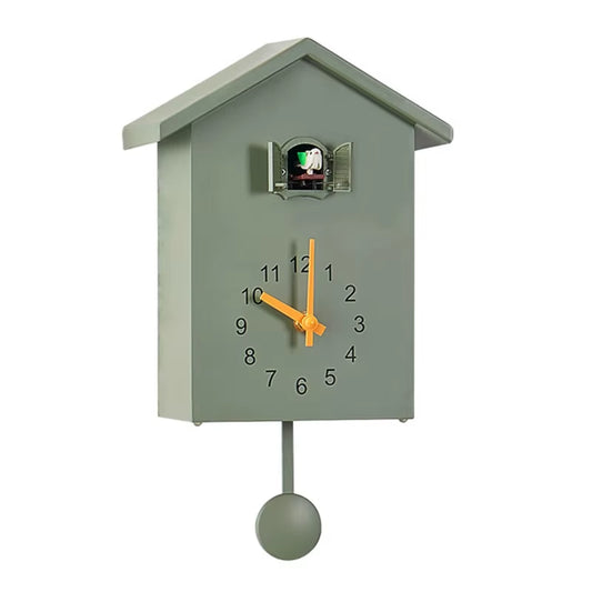 Plastic Cuckoo Clock Cuckoo Wall Clock, Natural Bird Voices or Cuckoo Call, Design Clock Pendulum, Bird House, Wall Art Home