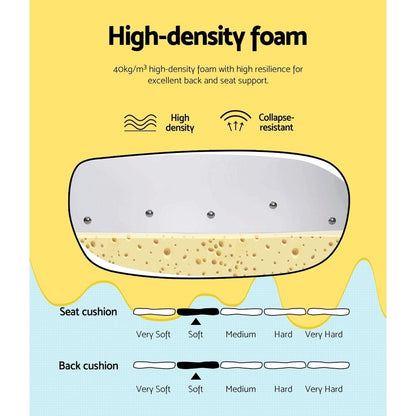 Keezi Kids Recliner Chair PU Leather Sofa Lounge Couch Children Armchair Black