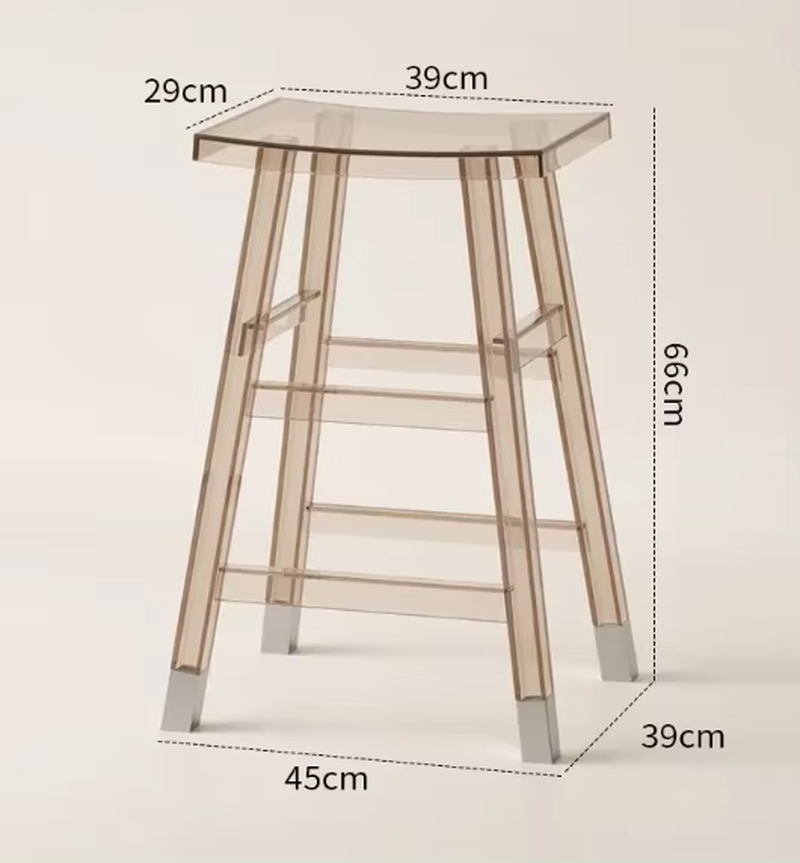 Transparent Acrylic Bar Stool Cashier Chair Milk Tea Shop High Stool Island High Dining Chair Coffee Shop Negotiation Chairs