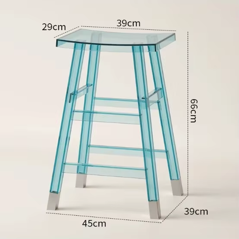 Transparent Acrylic Bar Stool Cashier Chair Milk Tea Shop High Stool Island High Dining Chair Coffee Shop Negotiation Chairs
