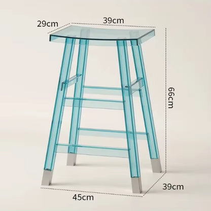 Transparent Acrylic Bar Stool Cashier Chair Milk Tea Shop High Stool Island High Dining Chair Coffee Shop Negotiation Chairs