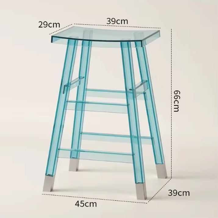 Transparent Acrylic Bar Stool Cashier Chair Milk Tea Shop High Stool Island High Dining Chair Coffee Shop Negotiation Chairs