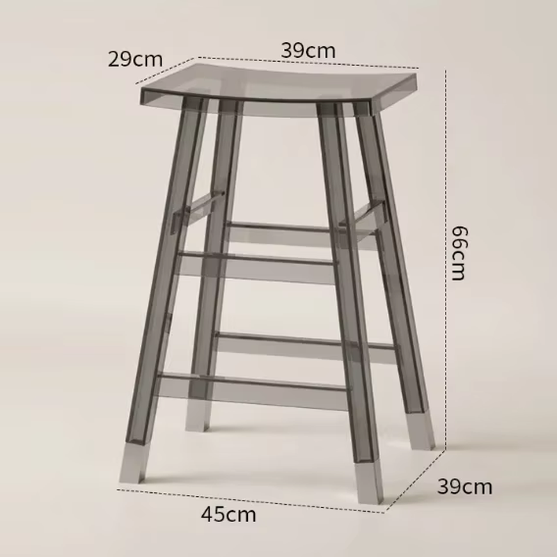 Transparent Acrylic Bar Stool Cashier Chair Milk Tea Shop High Stool Island High Dining Chair Coffee Shop Negotiation Chairs