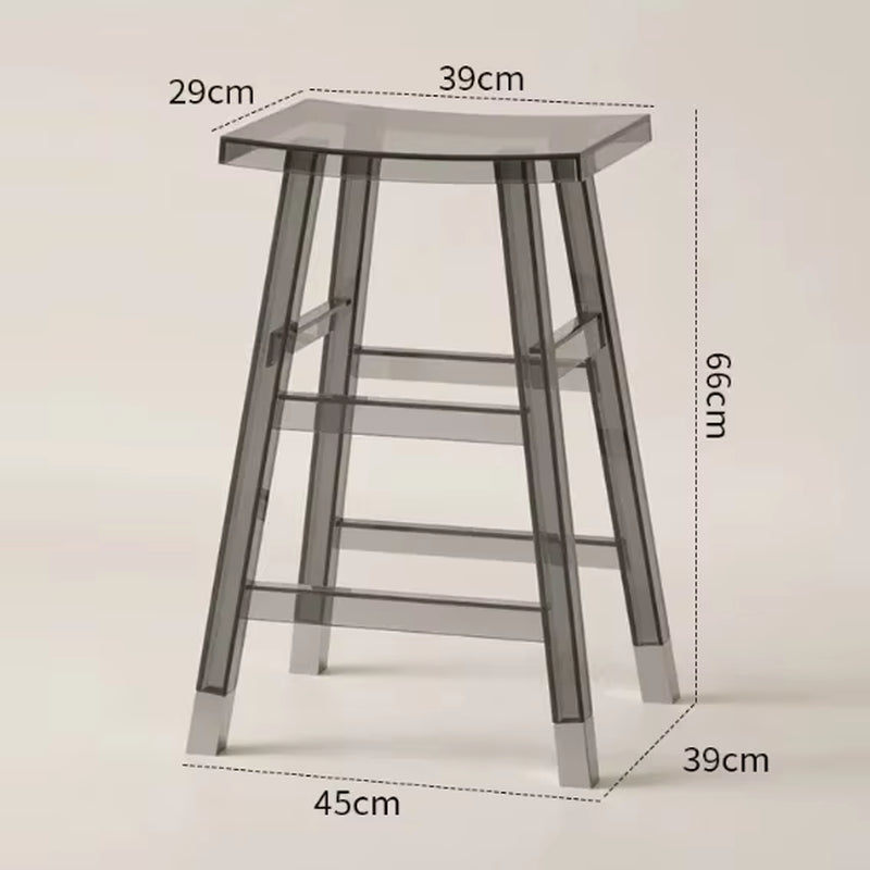 Transparent Acrylic Bar Stool Cashier Chair Milk Tea Shop High Stool Island High Dining Chair Coffee Shop Negotiation Chairs