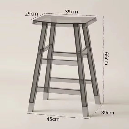 Transparent Acrylic Bar Stool Cashier Chair Milk Tea Shop High Stool Island High Dining Chair Coffee Shop Negotiation Chairs