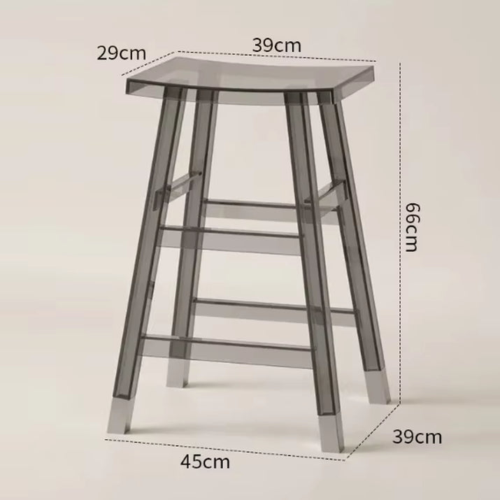 Transparent Acrylic Bar Stool Cashier Chair Milk Tea Shop High Stool Island High Dining Chair Coffee Shop Negotiation Chairs
