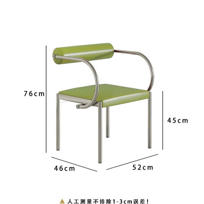 Art Design Simple Dining Chair, Retro Style, Stainless Steel Internet Celebrity Makeup Chair, Living Room Shop Decoration Chair