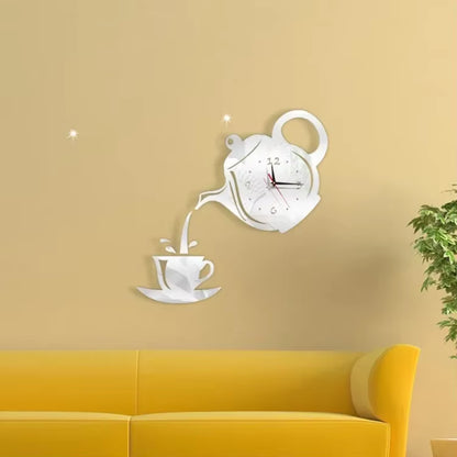 3D Wall Clock Luminous Frameless Wall Clocks DIY Digital Clock Stickers Silent Clock for Home Living Room Decor
