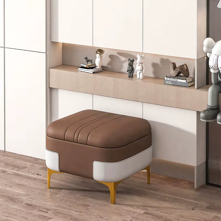 Nordic Storage Ottoman Bench Large Capacity Changing Shoes Stool Organizer Box Comfortable Footrest Ottoman Sofa Bench Doorstep