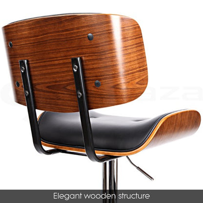 Artiss 2X Bar Stools Kitchen Dining Chairs Gas Lift Stool Leather Black