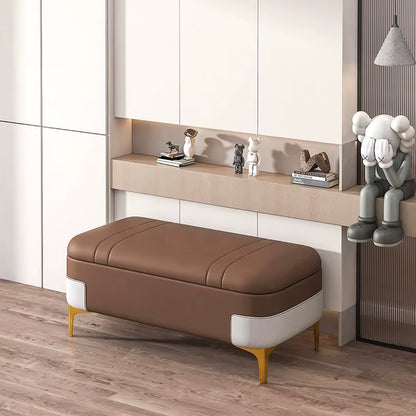 Nordic Storage Ottoman Bench Large Capacity Changing Shoes Stool Organizer Box Comfortable Footrest Ottoman Sofa Bench Doorstep