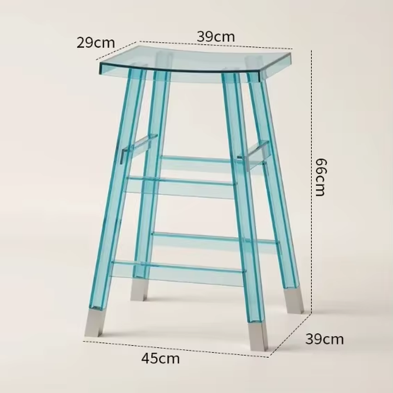 Transparent Acrylic Bar Stool Cashier Chair Milk Tea Shop High Stool Island High Dining Chair Coffee Shop Negotiation Chairs